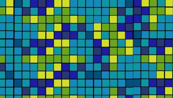 Interpretación de visualización de datos (pequenos cadros de cores)